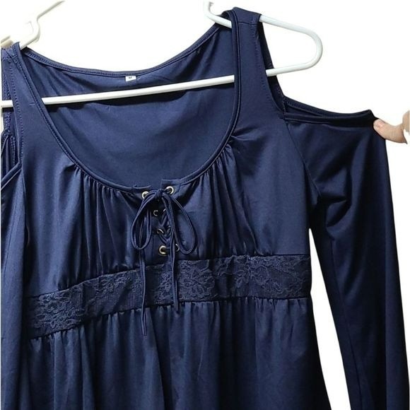 Womens cold shoulder long sleeve top medium - Picture 4 of 6